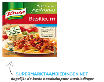 Knorr Pastasaus basilicum aanbieding