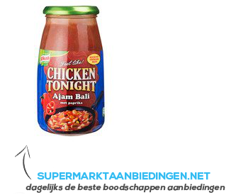 Knorr Roerbaksaus chicken tonight ajam bali aanbieding