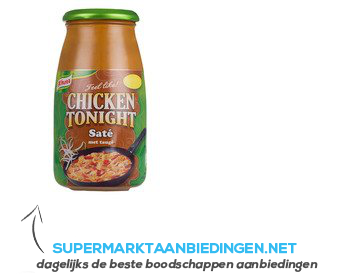 Knorr Roerbaksaus chicken tonight saté aanbieding