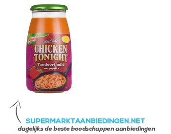 Knorr Roerbaksaus chicken tonight tandoori aanbieding
