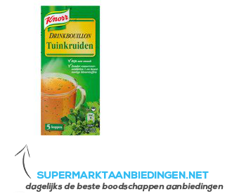 Knorr Soep drinkbouillon tuinkruiden aanbieding