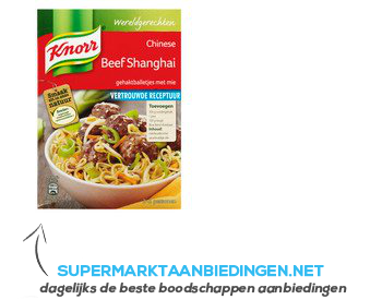 Knorr Wereldgerechten Chinese beef shanghai aanbieding
