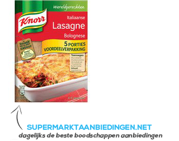 Knorr Wereldgerechten lasagne bolognese aanbieding