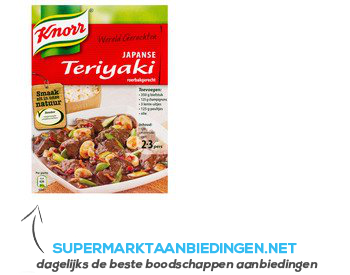 Knorr Wereldgerechten teriyaki aanbieding