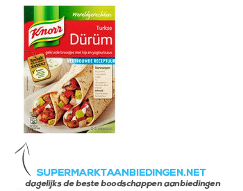 Knorr Wereldgerechten Turkse durum aanbieding