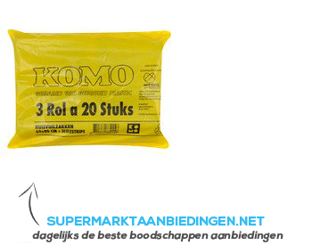 Komo Huisvuilzakken multipack aanbieding