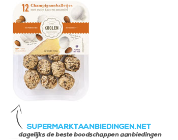 Koolen Champignon amandel balletjes aanbieding