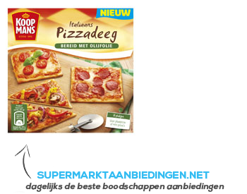 Koopmans Italiaans pizzadeeg bereid met olijfolie aanbieding