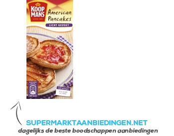 Koopmans Mix voor Amerikaanse pancakes aanbieding