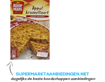 Koopmans Mix voor appelkruimeltaart aanbieding