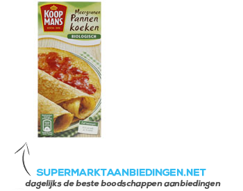 Koopmans Mix voor bio pannenkoeken aanbieding