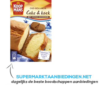 Koopmans Mix voor oud Hollandse cake en koek aanbieding