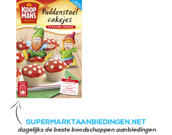 Koopmans Mix voor paddenstoel cakejes aanbieding