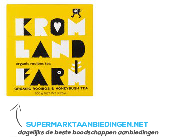 Kromland Farm Organic rooibos & honeybush tea aanbieding