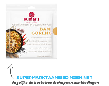 Kumar’s Bami goreng specerijenmix aanbieding
