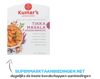 Kumar’s Tikka massala aanbieding