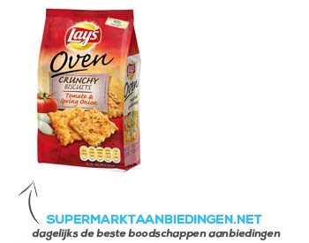Lay's Oven biscuits tomato-spring onion aanbieding