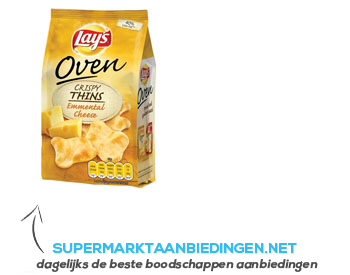 Lay's Oven crispy thins Emmental cheese aanbieding