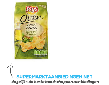 Lay's Oven crispy thins olive oil-herbs aanbieding