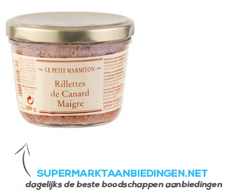 Le Petit Marmiton Rillettes de canard maigre aanbieding