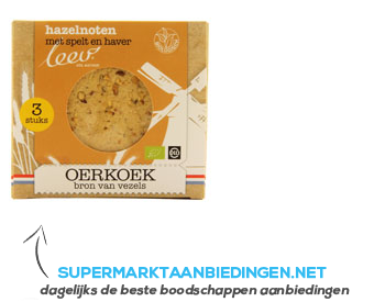 Leev Biologische oerkoek hazelnoten aanbieding