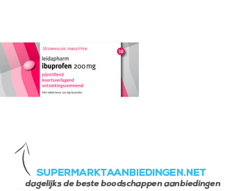 Leidapharma Ibuprofen 200 mg omhulde tabletten aanbieding