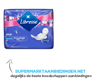 Libresse Maxi goodnight wing maandverband aanbieding