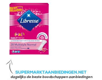 Libresse Multistyle inlegkruisjes aanbieding