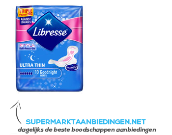 Libresse Ultra night wing maandverband aanbieding