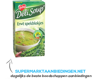 Liebig Deli Soup erwten aanbieding