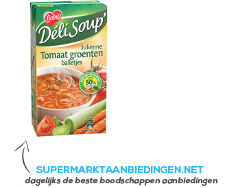 Liebig Deli Soup tomaat-groenten met balletjes aanbieding