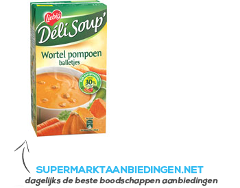 Liebig Deli Soup wortel-pompoen aanbieding