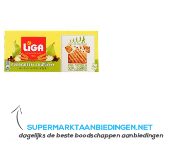 Liga Evergreen crunchy appel-peer aanbieding