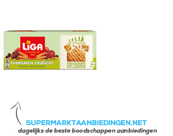 Liga Evergreen crunchy muesli-rozijnen aanbieding