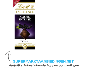 Lindt Excellence cassis intense (puur) aanbieding