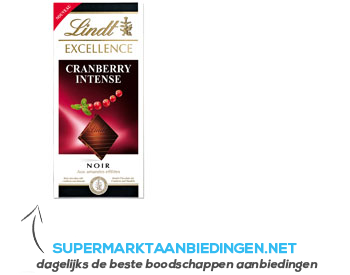 Lindt Excellence cranberry intense (puur) aanbieding