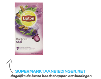 Lipton Capsules zwarte thee chai aanbieding