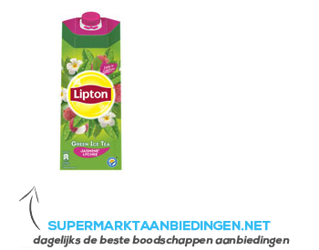 Lipton Ice tea green jasmijn-lychee aanbieding