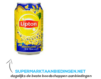 Lipton Ice tea sparkling blik aanbieding