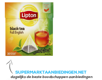 Lipton Zwarte thee full english aanbieding