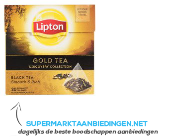 Lipton Zwarte thee gold tea aanbieding