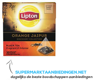 Lipton Zwarte thee orange jaipur aanbieding