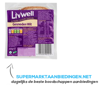 Livwell Wit brood glutenvrij aanbieding