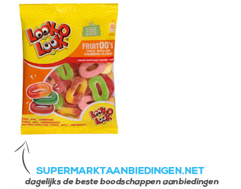 Look o Look Fruitoos appel perzik aardbei familiezak aanbieding