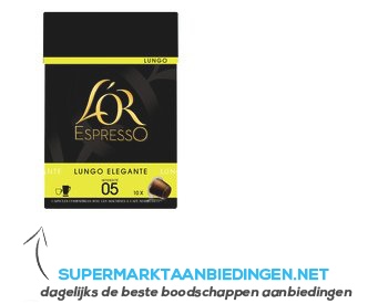 L'OR Espresso lungo elegante aanbieding