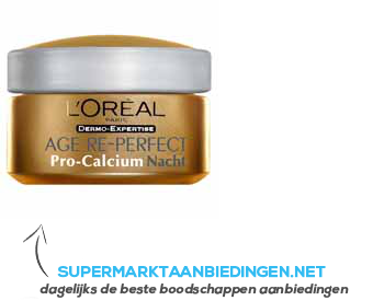 L'Oréal Age re-perfect pro calcium nachtcrème aanbieding