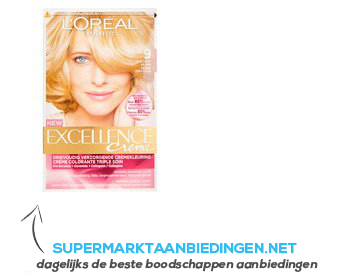 L'Oréal Excellence crème 09 zeer lichtblond aanbieding