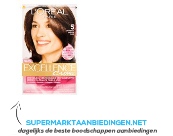 L'Oréal Excellence crème lichtbruin 5 aanbieding