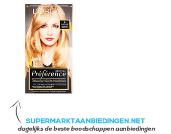 L'Oréal Préférence lichtblond 8 aanbieding