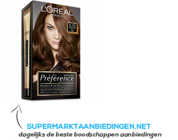 L’Oréal Récital Préférence 6.35 donkergoud blond aanbieding